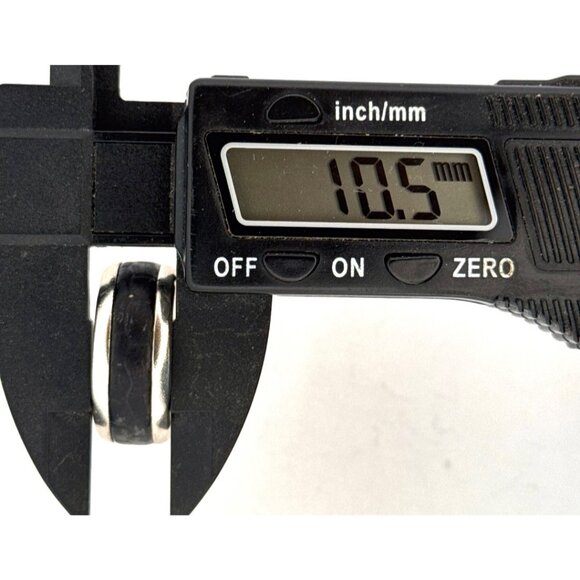 Vintage Neta 925 Sterling Silver & Black Onyx Inlay Band Ring Size 10, 11.3g - Picture 7 of 9